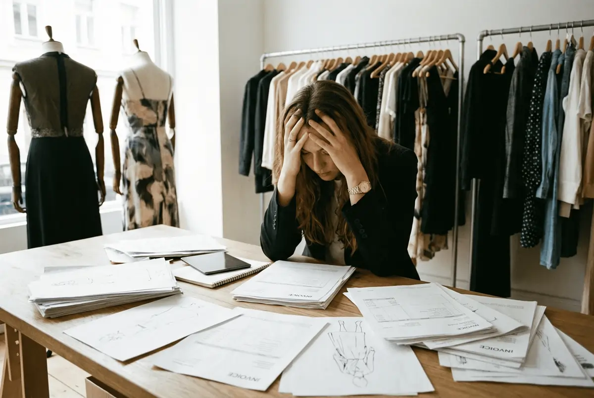 Gestora de confecção sobrecarregada